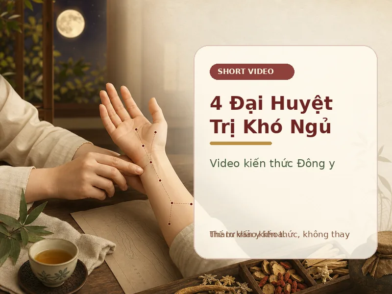4 Đại Huyệt Trị Khó Ngủ